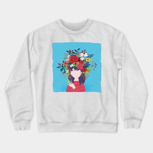 Flower head - Floral girly design Crewneck Sweatshirt